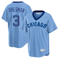 C.Cubs #3 Alex Bregman Player Blue T-shirt Cooperstown Collection Limited Gdoa Stitched Jerseys