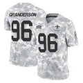 NO.Saints #96 Carl Granderson Player Arctic Camo Salute To Service Limited Game Gdoa Stitched Jerseys
