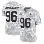 NO.Saints #96 Carl Granderson Player Arctic Camo Salute To Service Limited Game Gdoa Stitched Jerseys