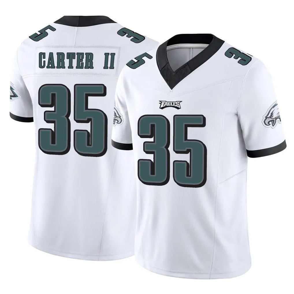 P.Eagles #35 Michael Carter II Player White Limited Vapor F.U.S.E. Home Game Gdoa Stitched Jerseys