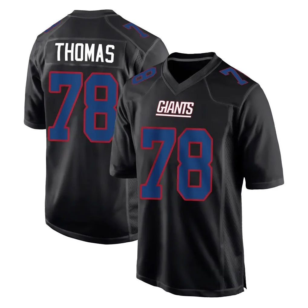 NY.Giants #78 Andrew Thomas Player Carbon Fashion Limited Home Game Gdoa Stitched Jerseys