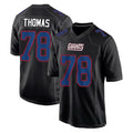 NY.Giants #78 Andrew Thomas Player Carbon Fashion Limited Home Game Gdoa Stitched Jerseys