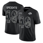 LA.Rams #48 Omar Speights Player Black Limited 2026 Salute to Service Home Game Gdoa Stitched Jerseys