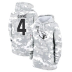 A.Cardinals #4 Jeremiyah Love Player Arctic Camo Salute to Service Hoodies Gdoa Stitched Jerseys