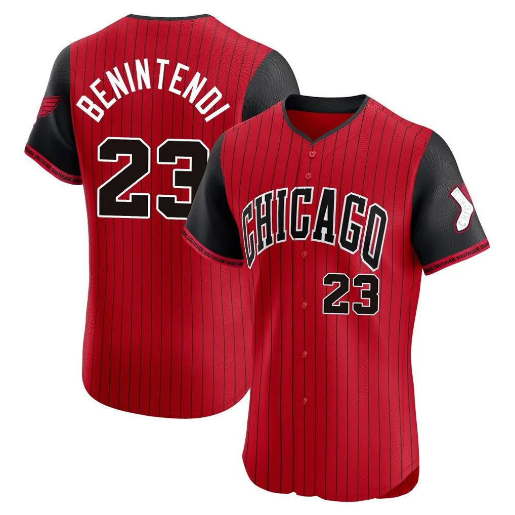 C.White Sox #23 Andrew Benintendi Player Red City Connect Limited Elite Home Gdoa Stitched Jerseys