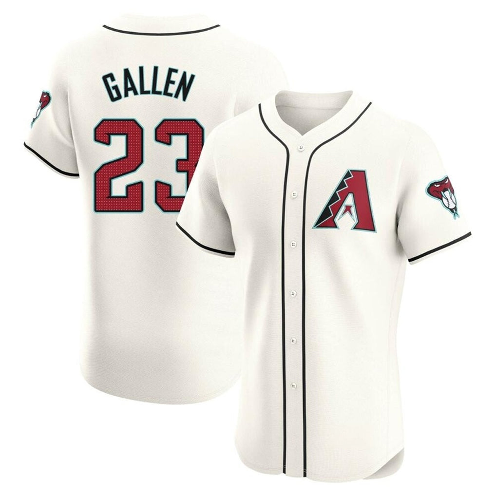 A.Diamondbacks #23 Zac Gallen Player Cream Limited Elite Home Game Gdoa Stitched Jerseys