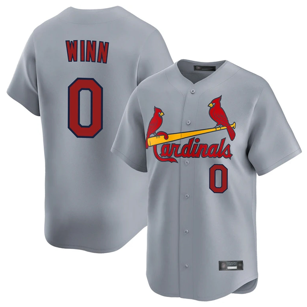 St. Louis Cardinals #0 Masyn Winn Player Gray Home Limited Fdoa Stitched Jerseys