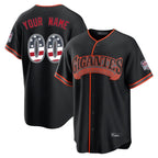 Custom SF.Giants Black Alternate USA 250 Fourth of July Limited Home Game Any Name & Number Gdoa Stitched Jerseys