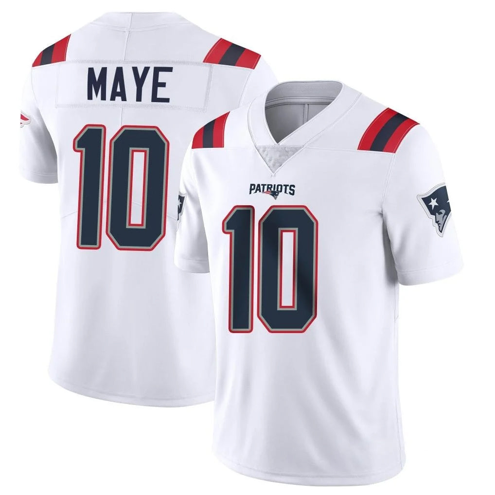 NE.Patriots #10 Drake Maye Player White Vapor Untouchable Home Game Gdoa Stitched Jerseys