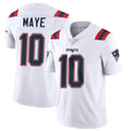 NE.Patriots #10 Drake Maye Player White Vapor Untouchable Home Game Gdoa Stitched Jerseys