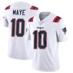 NE.Patriots #10 Drake Maye Player White Vapor Untouchable Home Game Gdoa Stitched Jerseys