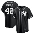 NY.Yankees #42 Mariano Rivera Player Black Out Game Home Fdoa Stitched Jerseys