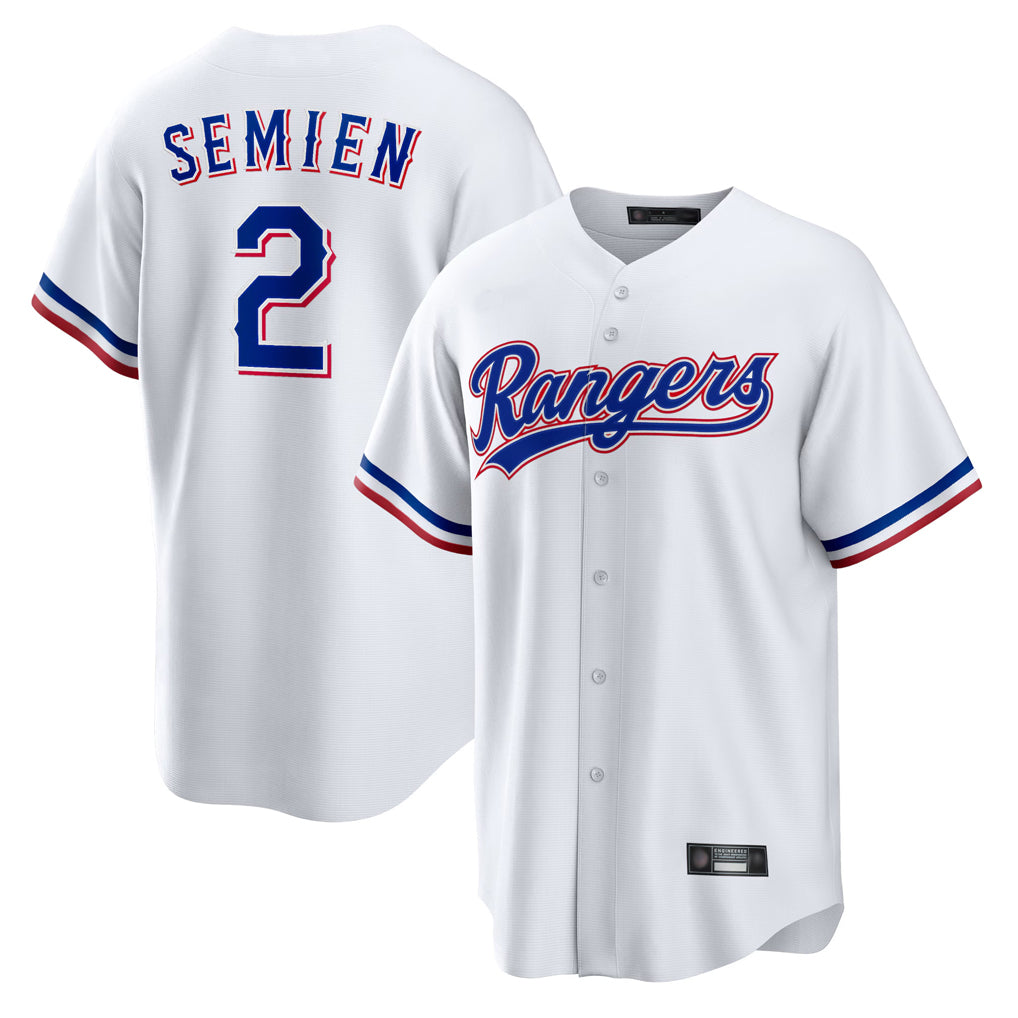 T.Rangers #2 Marcus Semien Player White Replica Game Fdoa Stitched Jerseys