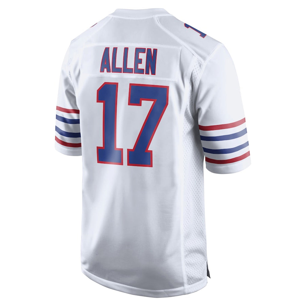 B.Bills #17 Josh Allen Player White Limited Game Gdoa Stitched Jerseys