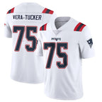 NE.Patriots #75 Alijah Vera-Tucker Player White Vapor Untouchable Home Game Gdoa Stitched Jerseys