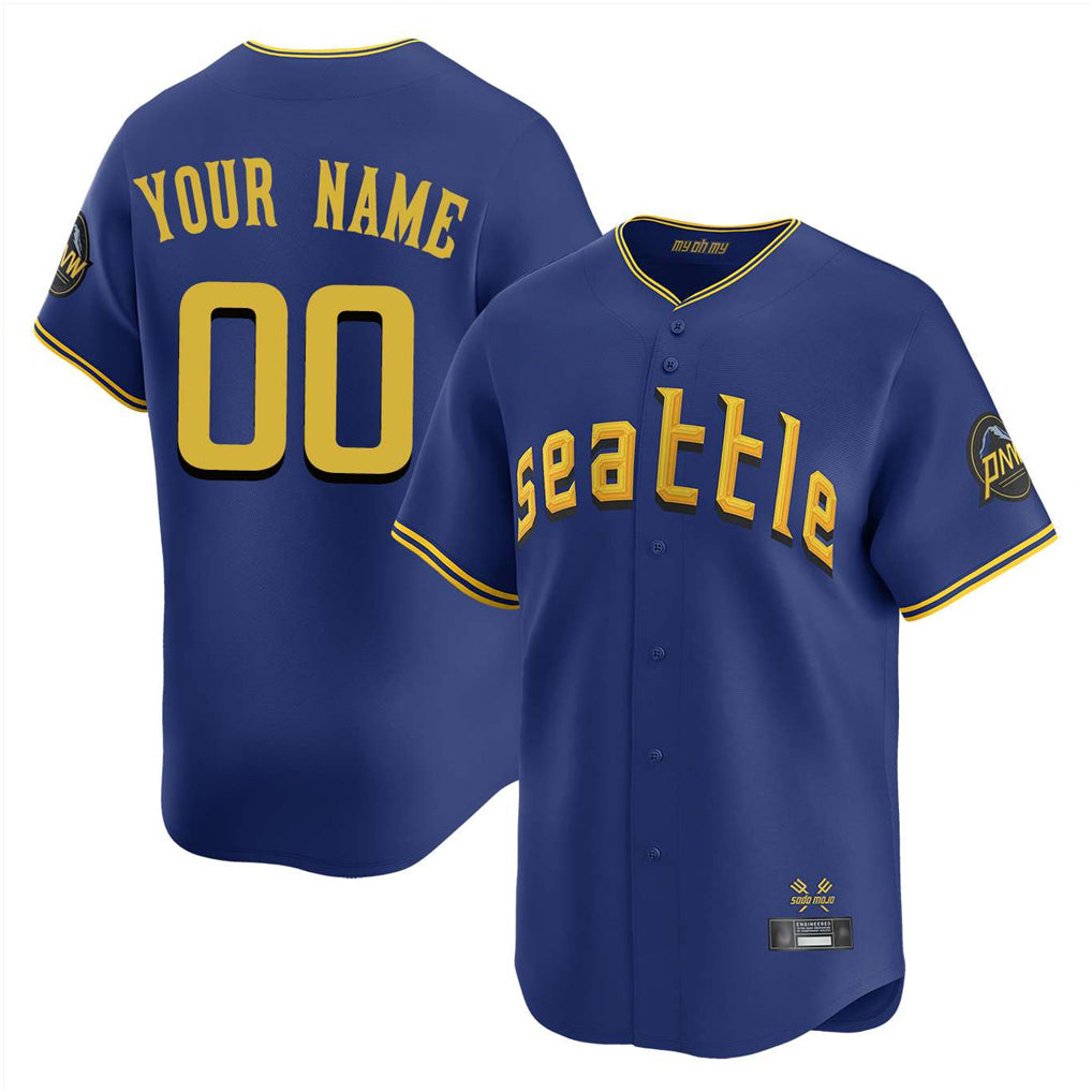 Custom S.Mariners Royal City Connect Limited Home Game Any Name & Number Gdoa Stitched Jerseys