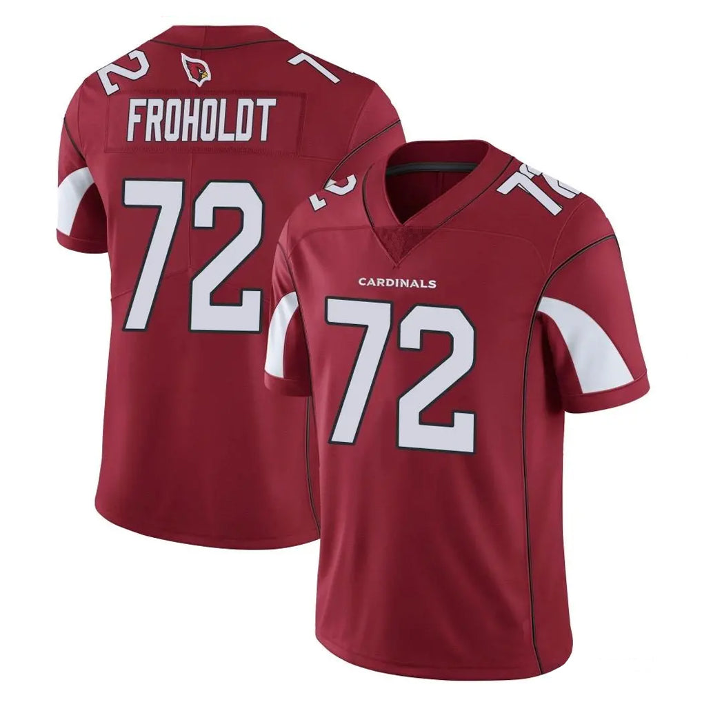 A.Cardinals #72 Hjalte Froholdt Player Cardinal Vapor Limited Home Game  Gdoa Stitched Jerseys