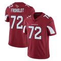 A.Cardinals #72 Hjalte Froholdt Player Cardinal Vapor Limited Home Game  Gdoa Stitched Jerseys