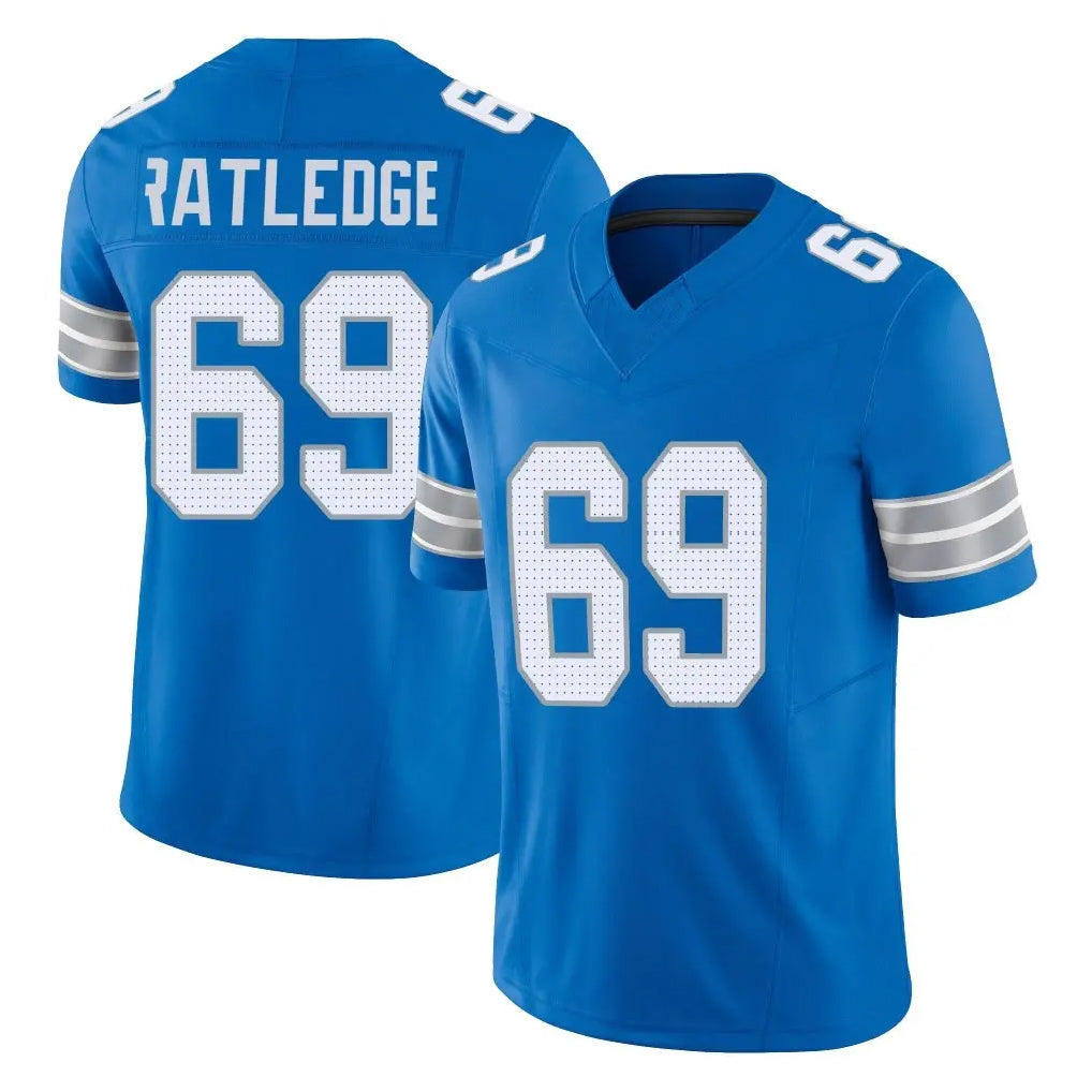 D.Lions #69 Tate Ratledge Player Blue Limited Vapor F.U.S.E. Alternate Home Game Gdoa Stitched Jerseys