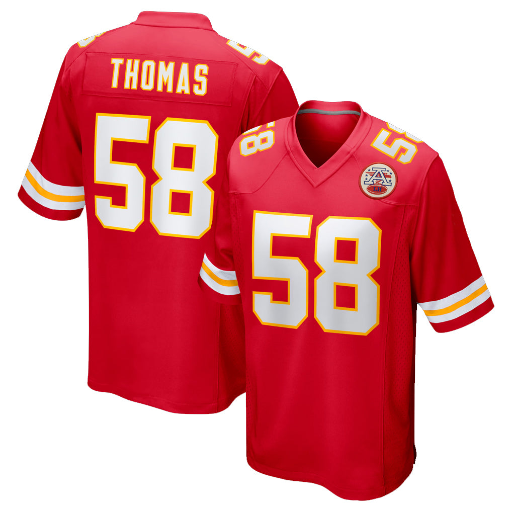 KC.Chiefs #58 Derrick Thomas Player Red Home Game Gdoa Stitched Jerseys