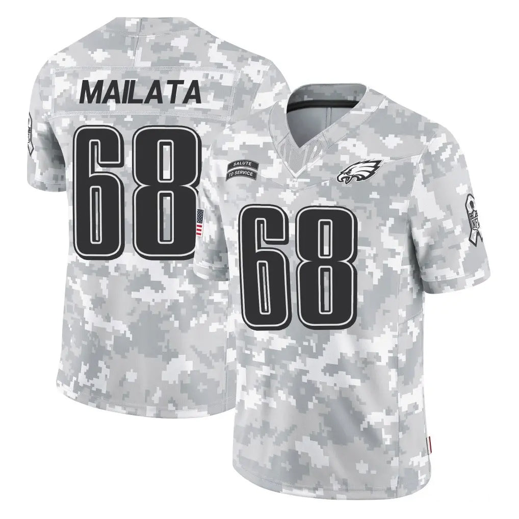 P.Eagles #68 Jordan Mailata Player Arctic Camo Salute to Service Limited Game Gdoa Stitched Jerseys