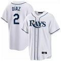 T.Bay Rays #2 Yandy Diaz Player White Home Game Fdoa Stitched Jerseys