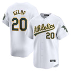 Athletics #20 Zack Gelof Player White Limited Home Game Gdoa Stitched Jerseys