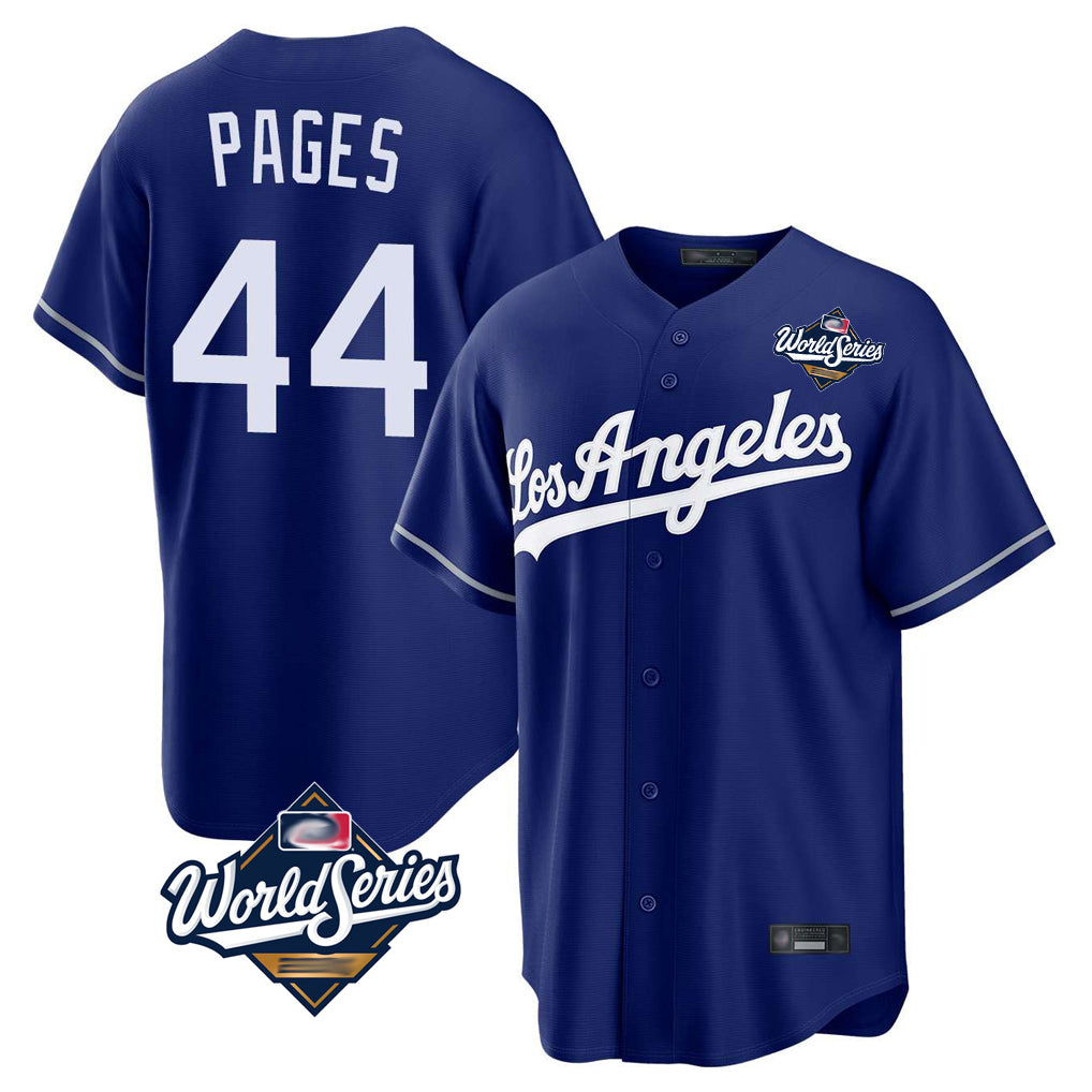LA.Dodgers #44 Andy Pages Player Royal World Series Game Fdoa Stitched Jerseys