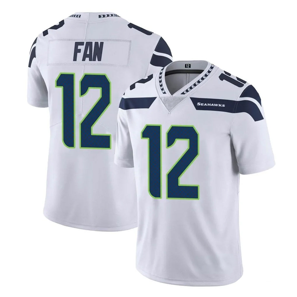 S.Seahawks #12 12th Fan Player White Limited Vapor Untouchable Home Game Gdoa Stitched Jerseys