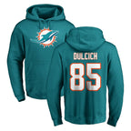 M.Dolphins #85 Greg Dulcich Player Aqua LOGO Pullover Hoodies Limited Gdoa Stitched Jerseys
