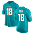 M.Dolphins #18 Chris Bell Player Aqua Home Game Gdoa Stitched Jerseys
