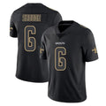 NO.Saints #6 Tyler Shough Player Black Impact Limited Home Game Gdoa Stitched Jerseys