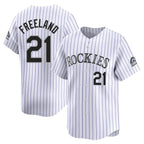 C.Rockies #21 Kyle Freeland Player White Limited Home Gdoa Stitched Jerseys