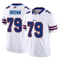 B.Bills #79 Spencer Brown Player White Vapor F.U.S.E. Jersey Limited Home Game Gdoa Stitched Jerseys