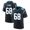 C.Panthers #68 Damien Lewis Player Black Limited Home Game Gdoa Stitched Jerseys