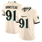 J.Jaguars #91 Arik Armstead Player Natural Limited 2026 Rivalries Collection Game Gdoa Stitched Jerseys