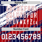 Custom Navy Baseball Jersey Graffiti Pattern Independence Day