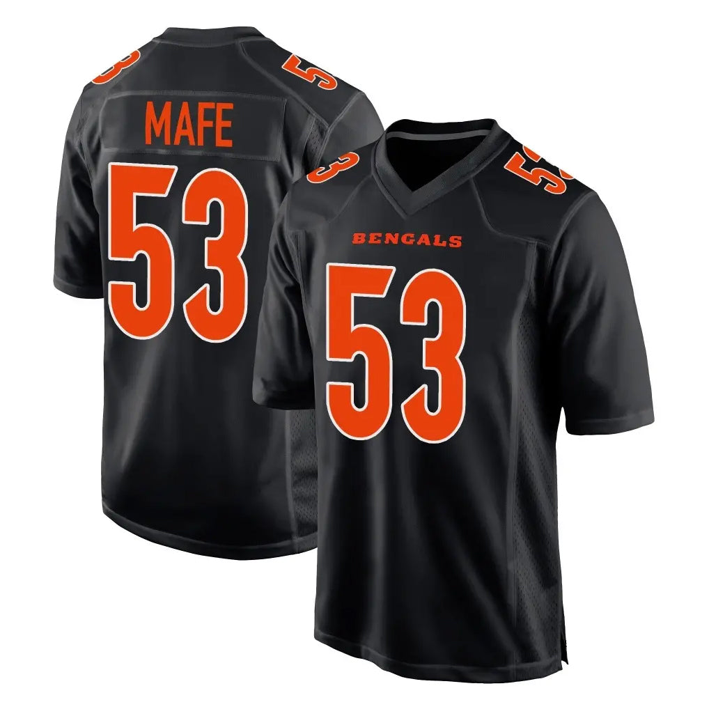 C.Bengals #53 Boye Mafe Player Black Fashion Game Gdoa Stitched Jerseys