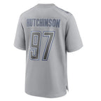 D.Lions #97 Aidan Hutchinson Player Gray Atmosphere Fashion Home Game Gdoa Stitched Jerseys