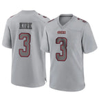 SF.49ers #3 Christian Kirk Player Gray Atmosphere Fashion Home Game Gdoa Stitched Jerseys