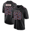 H.Texans #69 Ed Ingram Player Black Fashion Home Game Gdoa Stitched Jerseys
