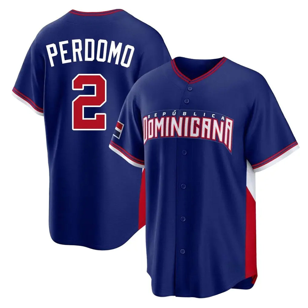 A.Diamondbacks #2 Geraldo Perdomo Player Royal 2026 World Classic Home Game Gdoa Stitched Jerseys