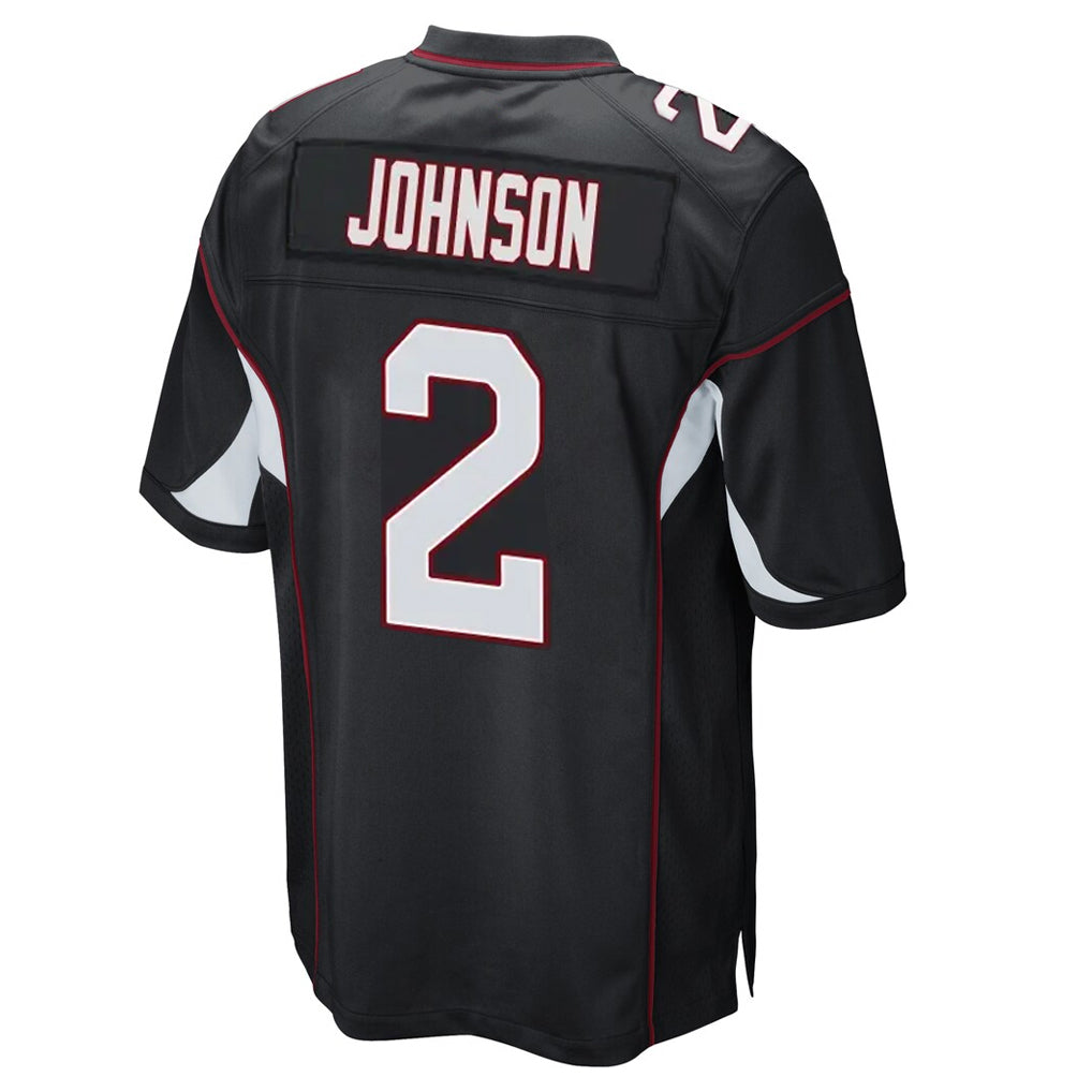 A.Cardinals #2 Will Johnson Player Black Home Game Gdoa Stitched Jerseys