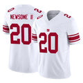 NY.Giants #20 Greg Newsome II Player White Limited Vapor F.U.S.E. Home Game Gdoa Stitched Jerseys