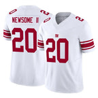 NY.Giants #20 Greg Newsome II Player White Limited Vapor F.U.S.E. Home Game Gdoa Stitched Jerseys