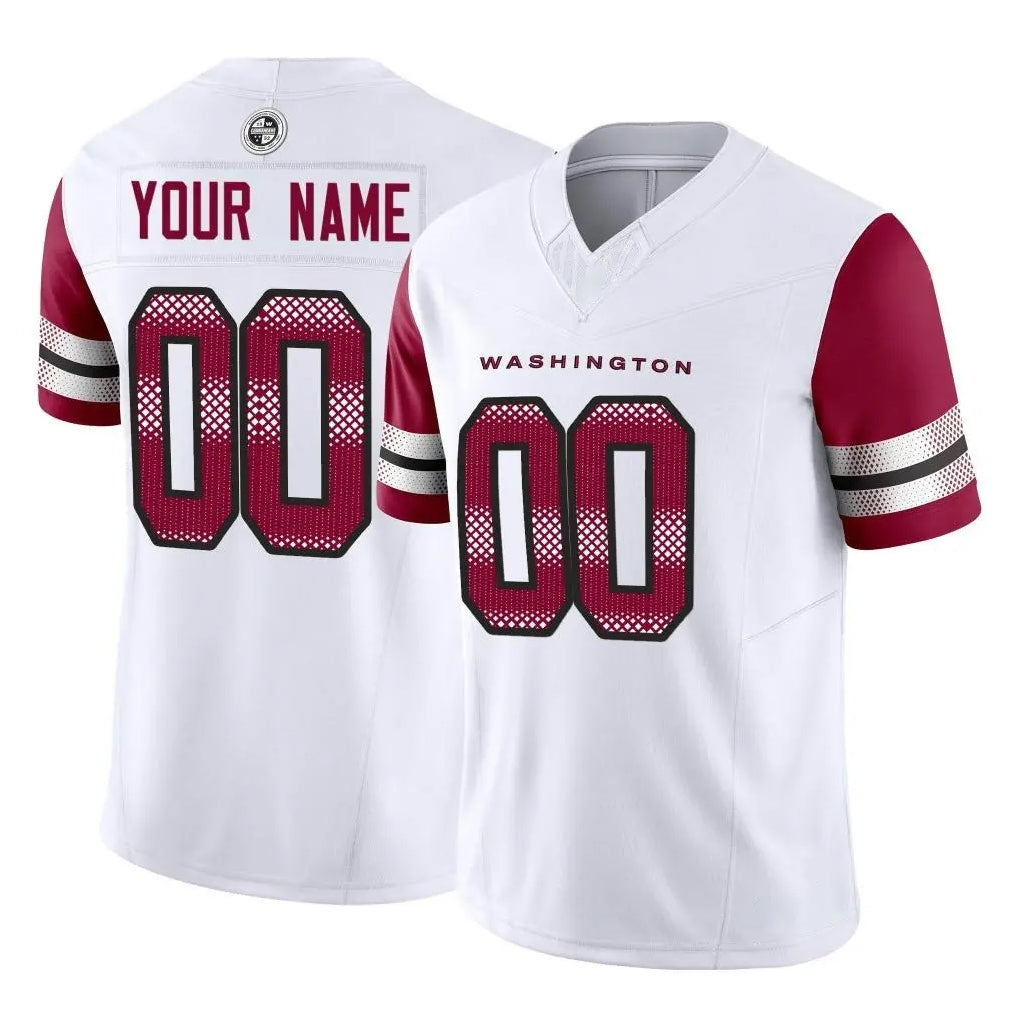 Custom W.Commanders White Vapor F.U.S.E. Limited Home Game Any Name & Numbers Gdoa Stitched Jerseys