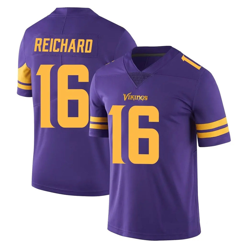 M.Vikings #16 Will Reichard Player Purple Limited Color Rush Home Game Gdoa Stitched Jerseys