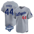 LA.Dodgers #44 Andy Pages Player Gray World Series Meet Limited Home Fdoa Stitched Jerseys
