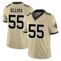 NO.Saints #55 Kaden Elliss Player Gold Limited Vapor F.U.S.E. Home Game Gdoa Stitched Jerseys
