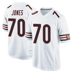 C.Bears #70 Braxton Jones Player White Home Game Gdoa Stitched Jerseys